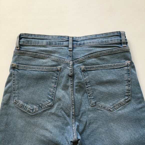 Zara High-Rise Bootcut Jean Womens 6 Raw Hem 26" Inseam Excellent - Picture 5 of 13